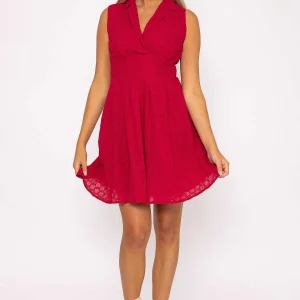 Rowen Avenue Pink Wrap Broderie Mini Dress* Sale Dresses