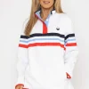 West Quay Pique Stripe Sweatshirt In Ecru*Women Hoodies & Sweatshirts