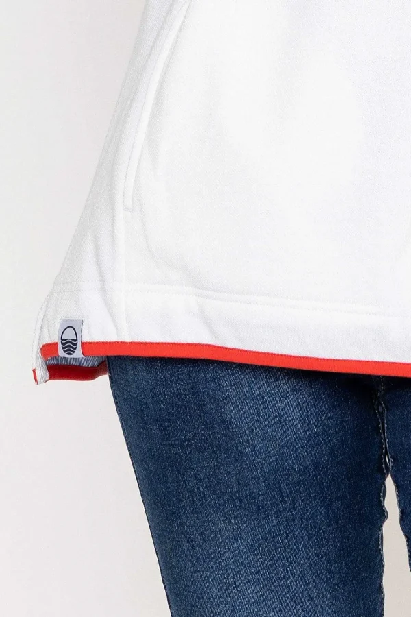 West Quay Pique Stripe Sweatshirt In Ecru*Women Hoodies & Sweatshirts