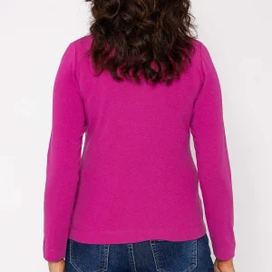 Voulez Vous Plain Collared Top In Magenta*Women Tops & Blouses