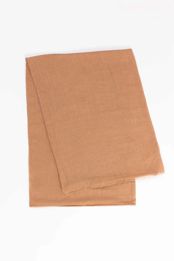 Pala D'oro Accessories Plain Scarf In Camel* Accessories