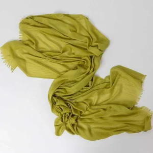 Pala D'oro Accessories Plain Scarf In Lime* Accessories