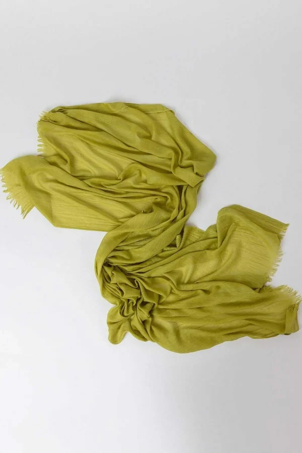 Pala D'oro Accessories Plain Scarf In Lime* Accessories