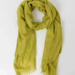 Pala D'oro Accessories Plain Scarf In Lime* Accessories