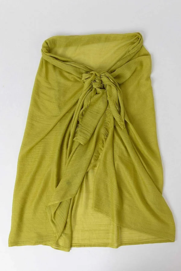 Pala D'oro Accessories Plain Scarf In Lime* Accessories