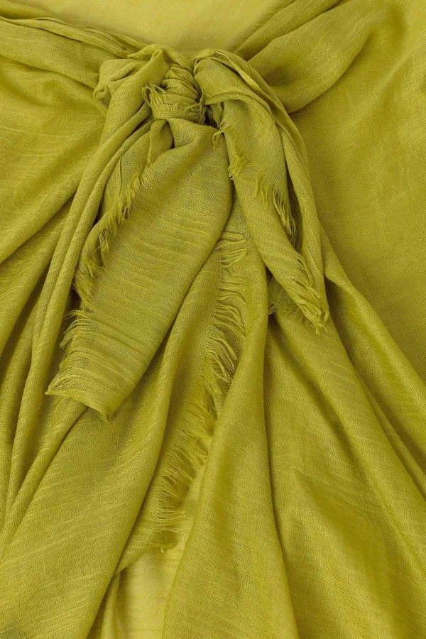 Pala D'oro Accessories Plain Scarf In Lime* Accessories