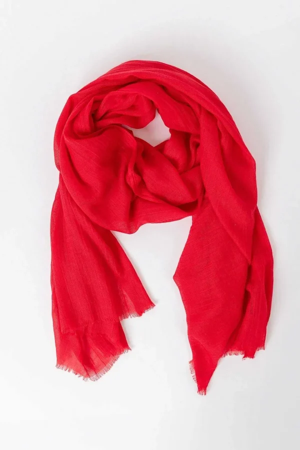 Pala D'oro Accessories Plain Scarf In Red* Accessories