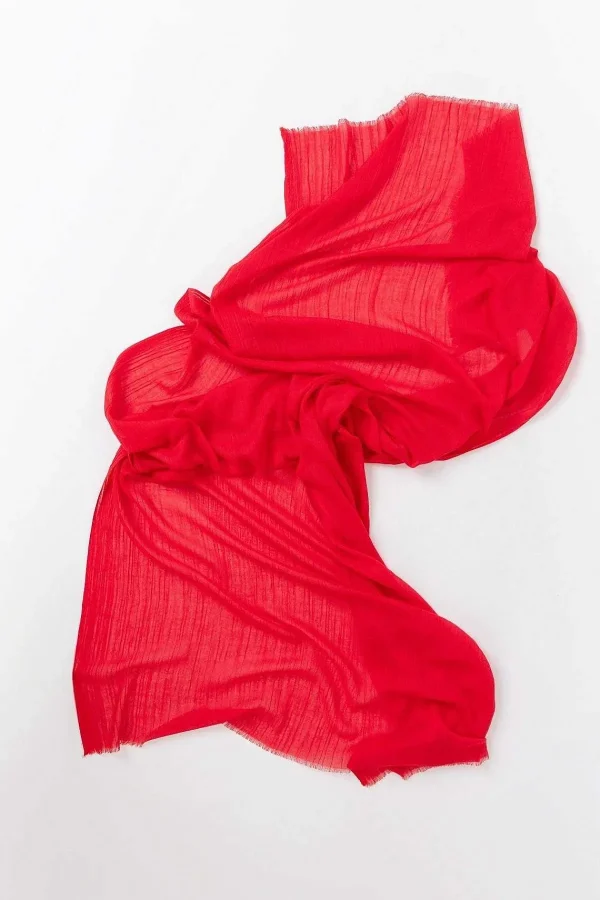 Pala D'oro Accessories Plain Scarf In Red* Accessories