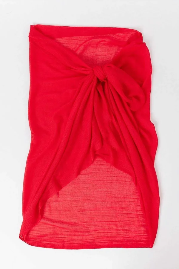 Pala D'oro Accessories Plain Scarf In Red* Accessories