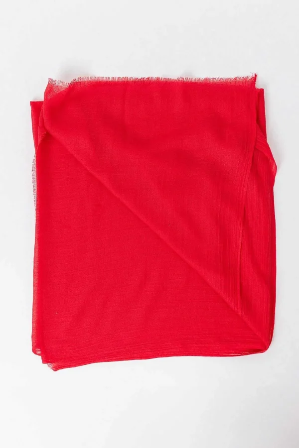 Pala D'oro Accessories Plain Scarf In Red* Accessories