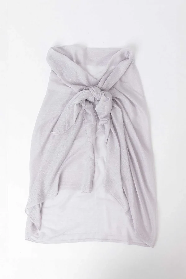 Pala D'oro Accessories Plain Scarf In Silver* Accessories