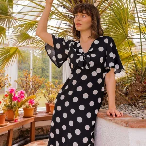 Rowen Avenue Polka Dot Dress In Black*Women Dresses & Jumpsuits