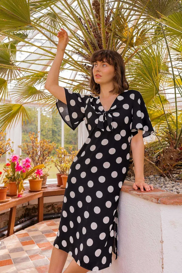 Rowen Avenue Polka Dot Dress In Black*Women Dresses & Jumpsuits