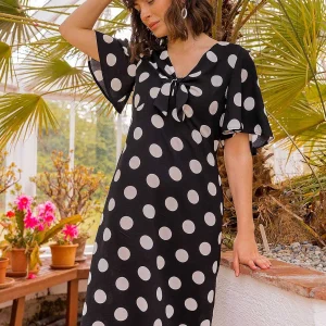 Rowen Avenue Polka Dot Dress In Black*Women Dresses & Jumpsuits