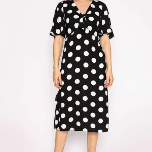 Rowen Avenue Polka Dot Dress In Black*Women Dresses & Jumpsuits