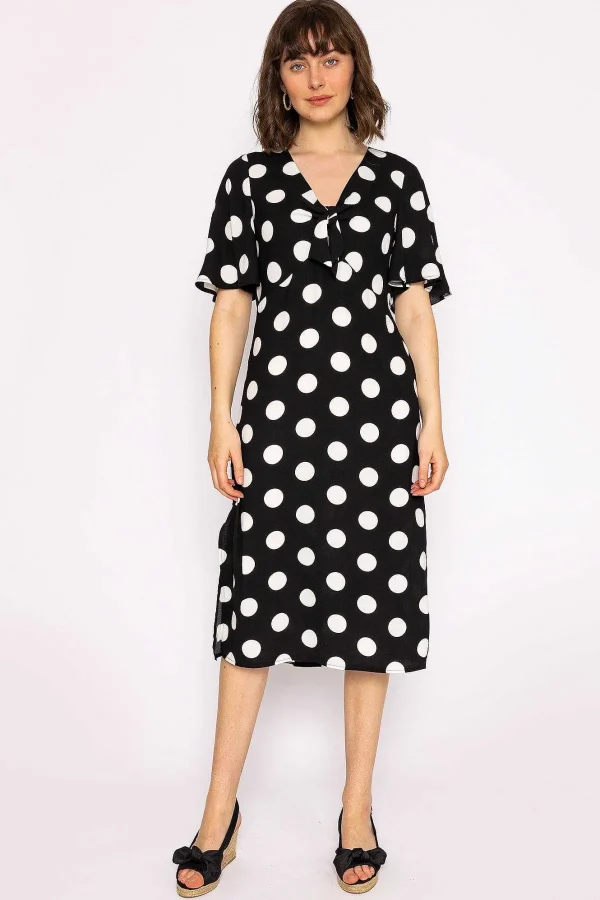 Rowen Avenue Polka Dot Dress In Black*Women Dresses & Jumpsuits
