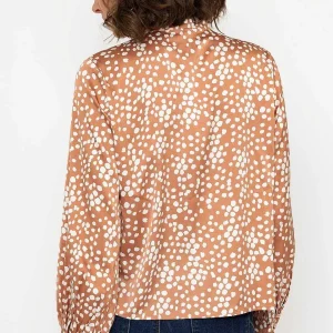 Rowen Avenue Polka Dot Print Blouse In Brown*Women Tops & Blouses
