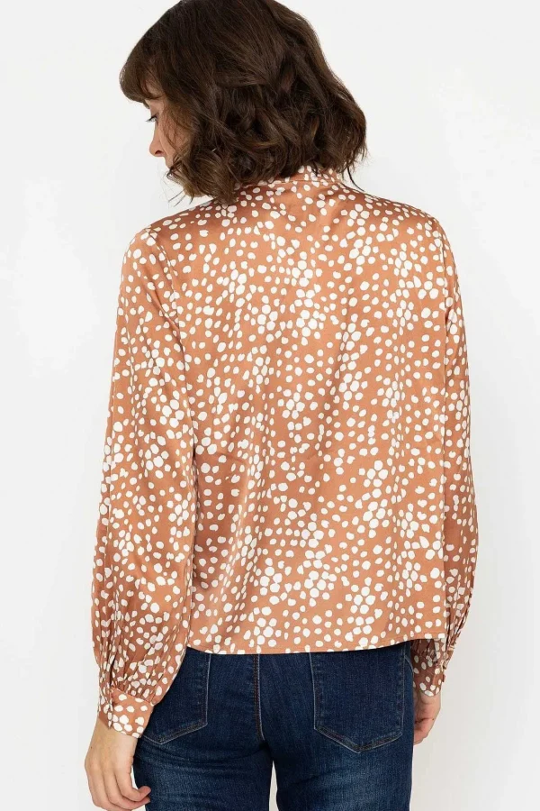 Rowen Avenue Polka Dot Print Blouse In Brown*Women Tops & Blouses
