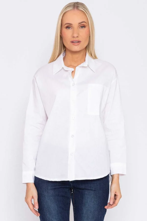 Rowen Avenue Poplin Shirt In White*Women Tops & Blouses