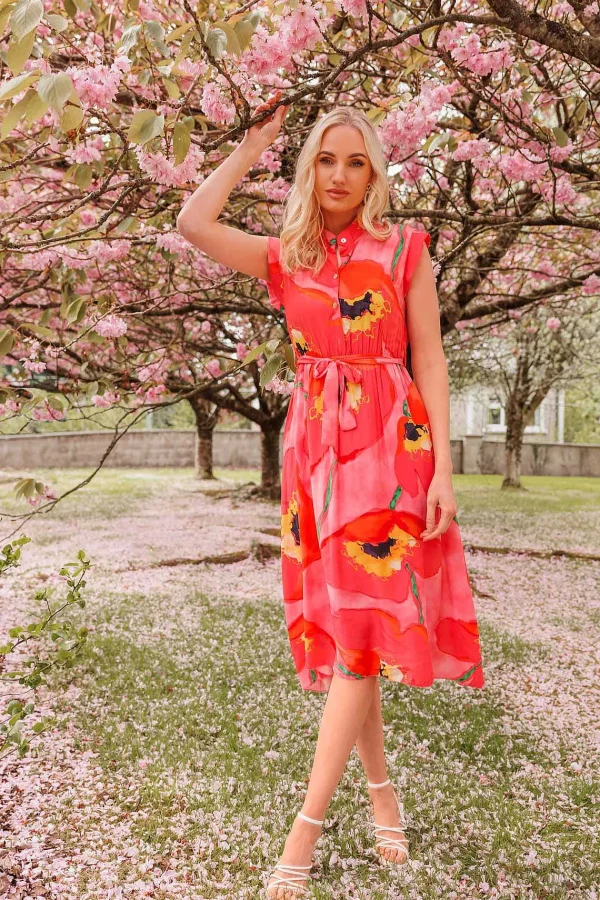 Rowen Avenue Poppy Floral Printed Midi Dress*Women Dresses & Jumpsuits