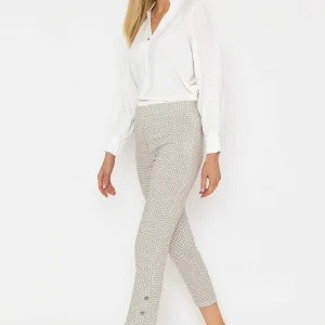 Peruzzi Print Button Trousers In Sand*Women Jeans & Trousers