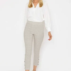 Peruzzi Print Button Trousers In Sand*Women Jeans & Trousers