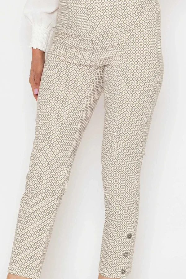 Peruzzi Print Button Trousers In Sand*Women Jeans & Trousers