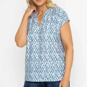 Voulez Vous Printed Blue Jersey Top*Women Tops & Blouses