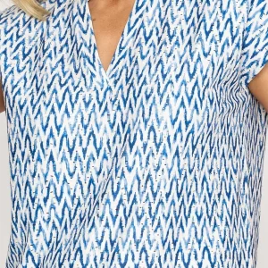 Voulez Vous Printed Blue Jersey Top*Women Tops & Blouses