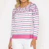 Voulez Vous Printed Breton Top In Pink*Women Tops & Blouses