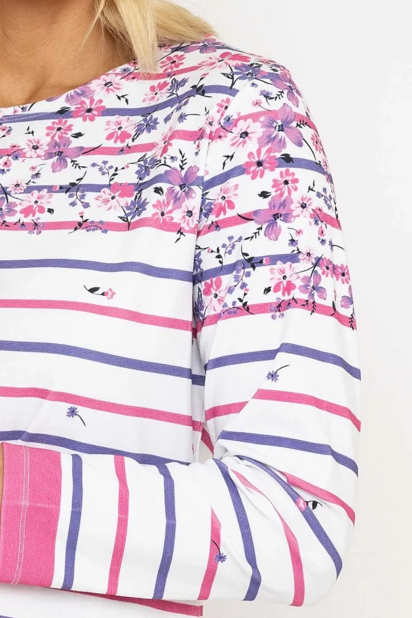 Voulez Vous Printed Breton Top In Pink*Women Tops & Blouses