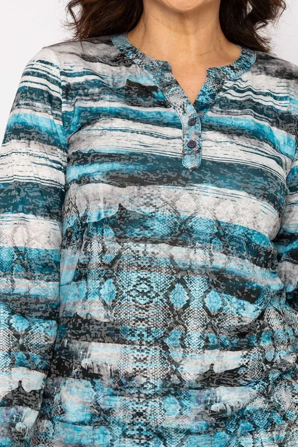 Voulez Vous Printed Burnout Top In Blue*Women Tops & Blouses