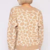 J'aime la Vie Printed Cardigan In Beige*Women Jumpers & Cardigans
