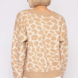 J'aime la Vie Printed Cardigan In Beige*Women Jumpers & Cardigans