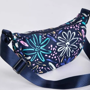 SOUL Accessories Printed Crescent Shape Crossbody In Navy* Accessories
