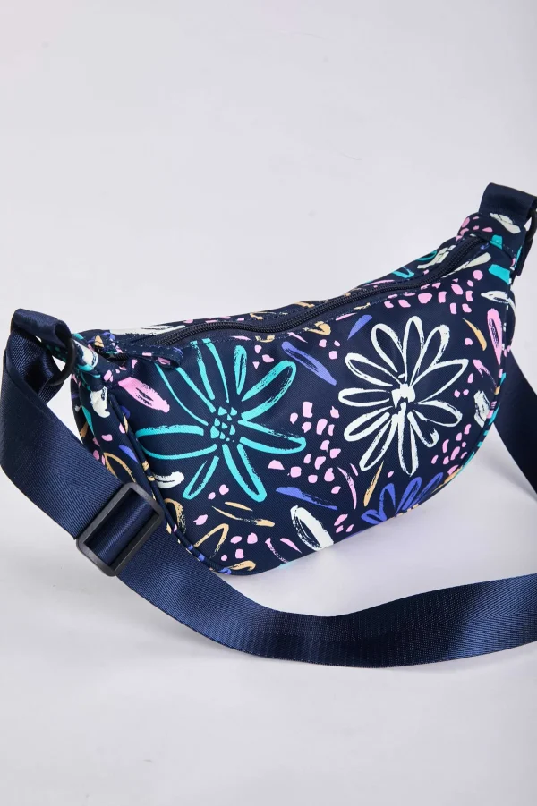 SOUL Accessories Printed Crescent Shape Crossbody In Navy* Accessories