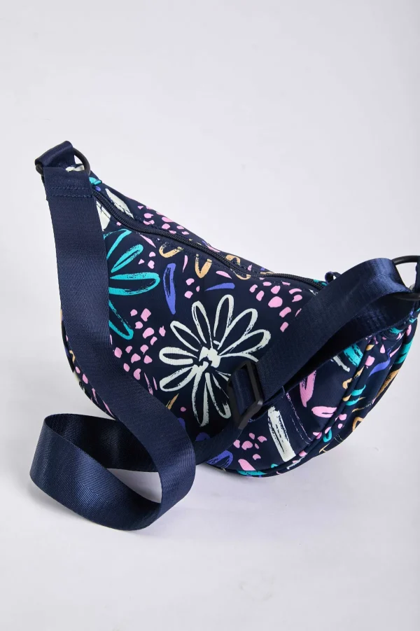 SOUL Accessories Printed Crescent Shape Crossbody In Navy* Accessories