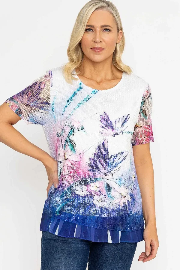 Voulez Vous Printed Double Layer Printed Mesh Top*Women Tops & Blouses