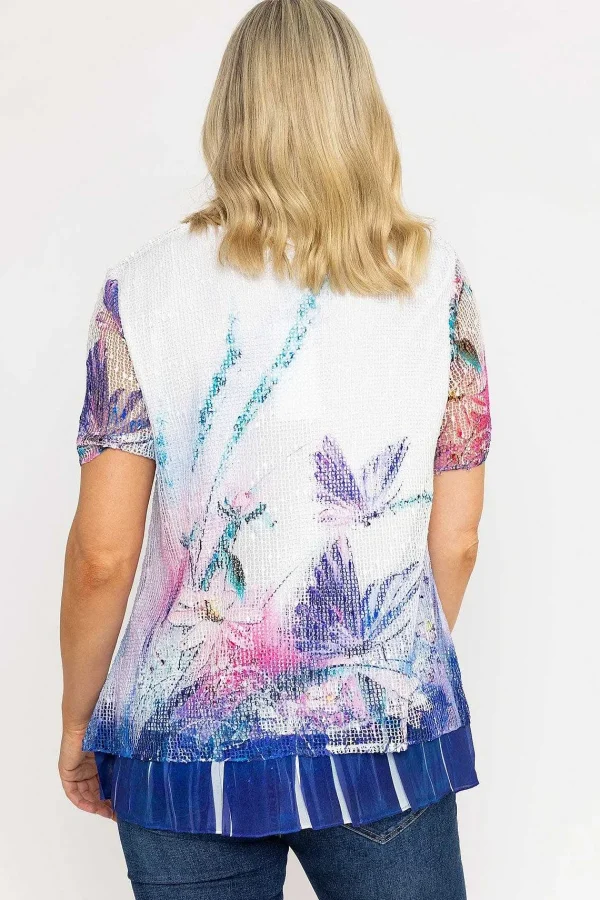 Voulez Vous Printed Double Layer Printed Mesh Top*Women Tops & Blouses