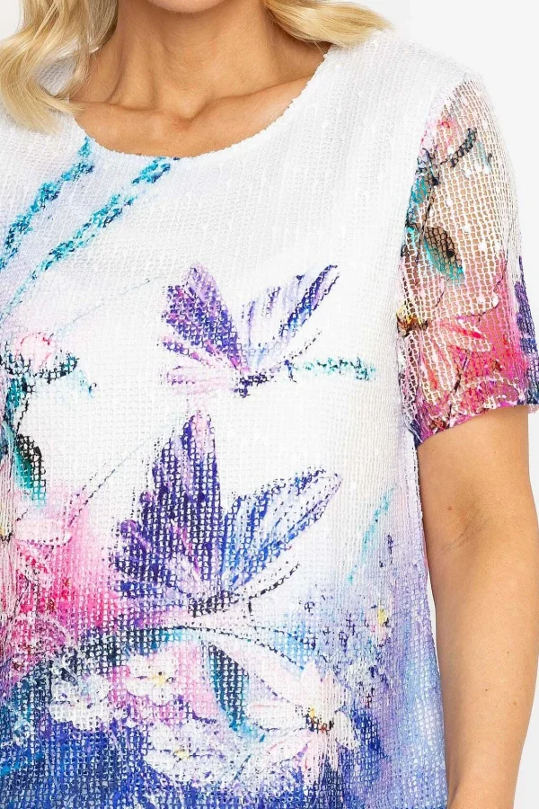 Voulez Vous Printed Double Layer Printed Mesh Top*Women Tops & Blouses