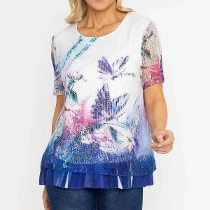 Voulez Vous Printed Double Layer Printed Mesh Top*Women Tops & Blouses