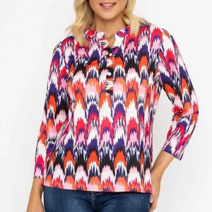 Voulez Vous Printed Jersey Blouse In Pink*Women Tops & Blouses
