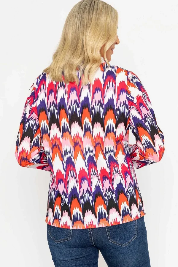 Voulez Vous Printed Jersey Blouse In Pink*Women Tops & Blouses