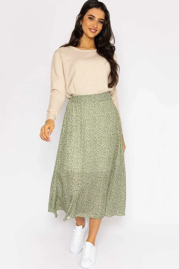Pala D'oro Printed Midi Skirt In Green*Women Skirts & Shorts