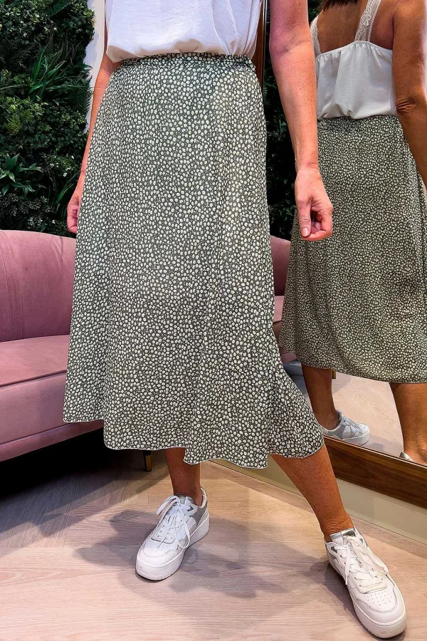 Pala D'oro Printed Midi Skirt In Green*Women Skirts & Shorts