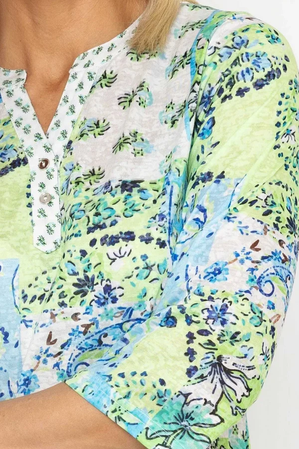 Voulez Vous Printed Plaquet Top In Green*Women Tops & Blouses