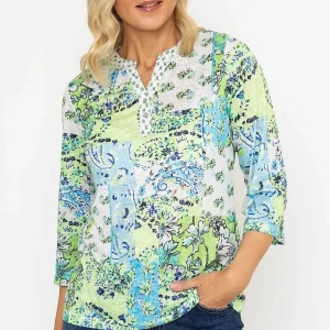 Voulez Vous Printed Plaquet Top In Green*Women Tops & Blouses