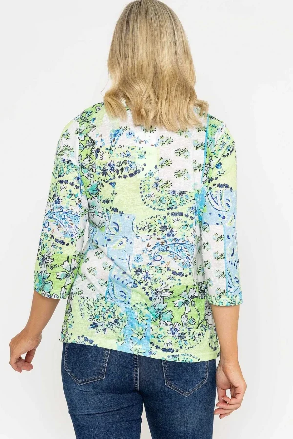 Voulez Vous Printed Plaquet Top In Green*Women Tops & Blouses