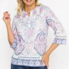 Voulez Vous Printed Plaquet Top In Pink*Women Tops & Blouses