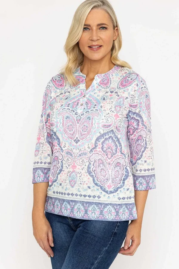 Voulez Vous Printed Plaquet Top In Pink*Women Tops & Blouses